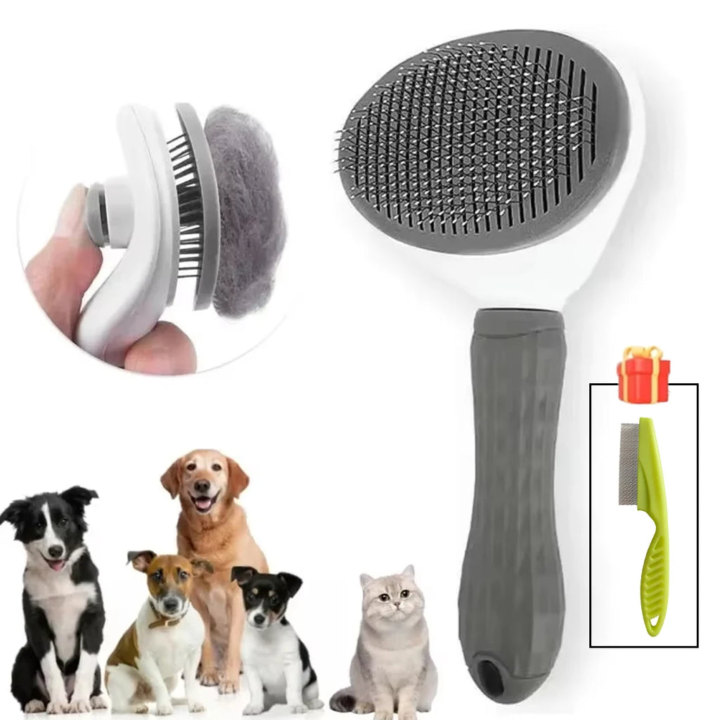 FurErase™ One-Click Self-Cleaning Grooming Brush