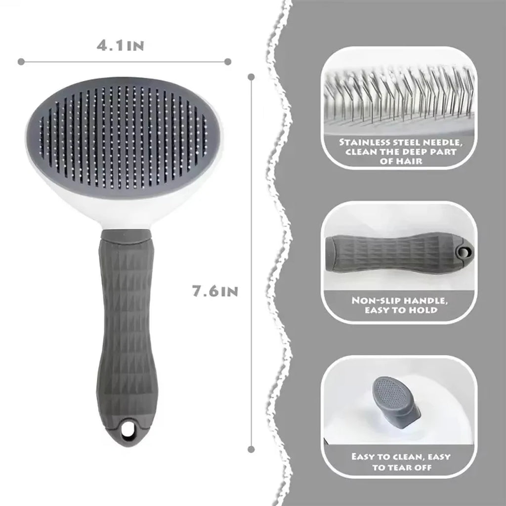 FurErase™ One-Click Self-Cleaning Grooming Brush