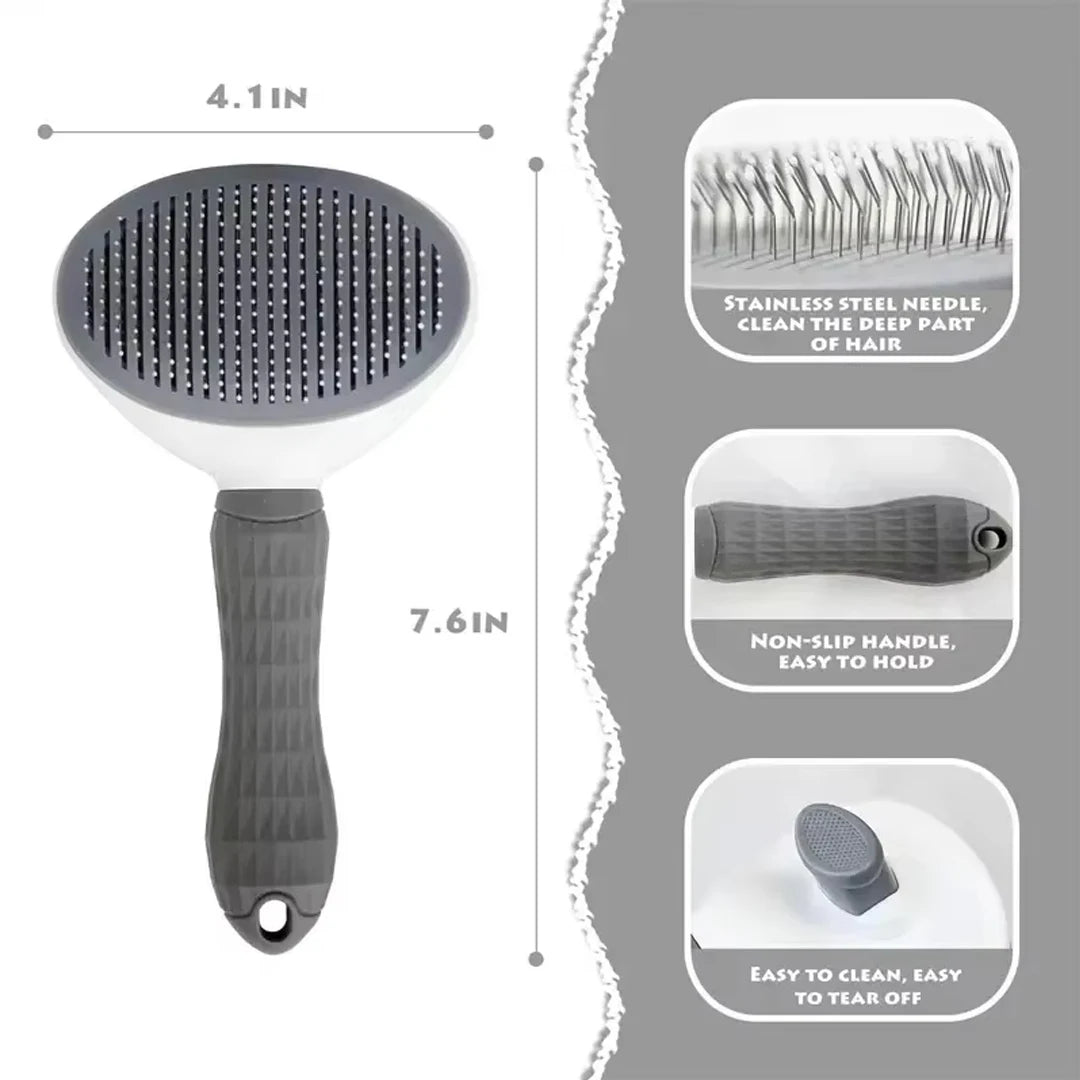 FurErase™ One-Click Self-Cleaning Grooming Brush