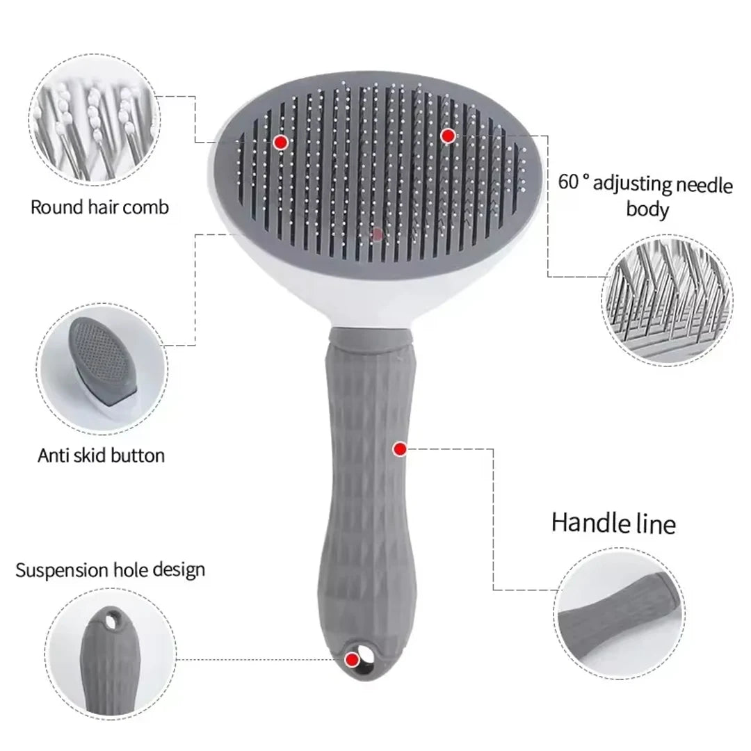 FurErase™ One-Click Self-Cleaning Grooming Brush